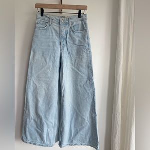 FREE PEOPLE • Landry Wide Leg Jeans • Bay Blue, Size 26